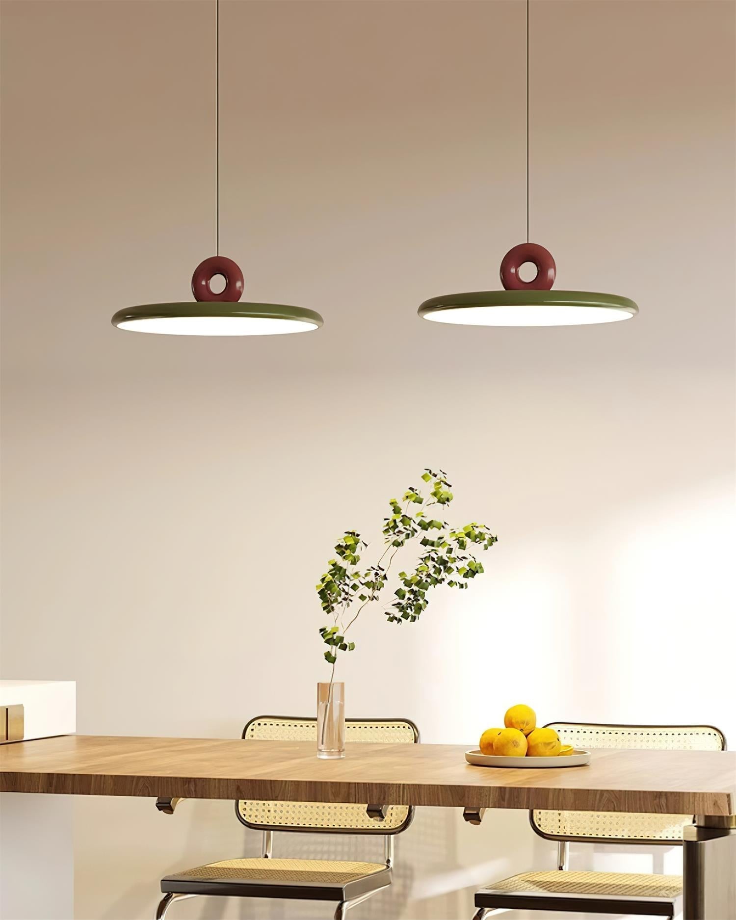 Pendant Lamp Acrylic Disc with Loop Detail Ambient Minimalist - Letslighting