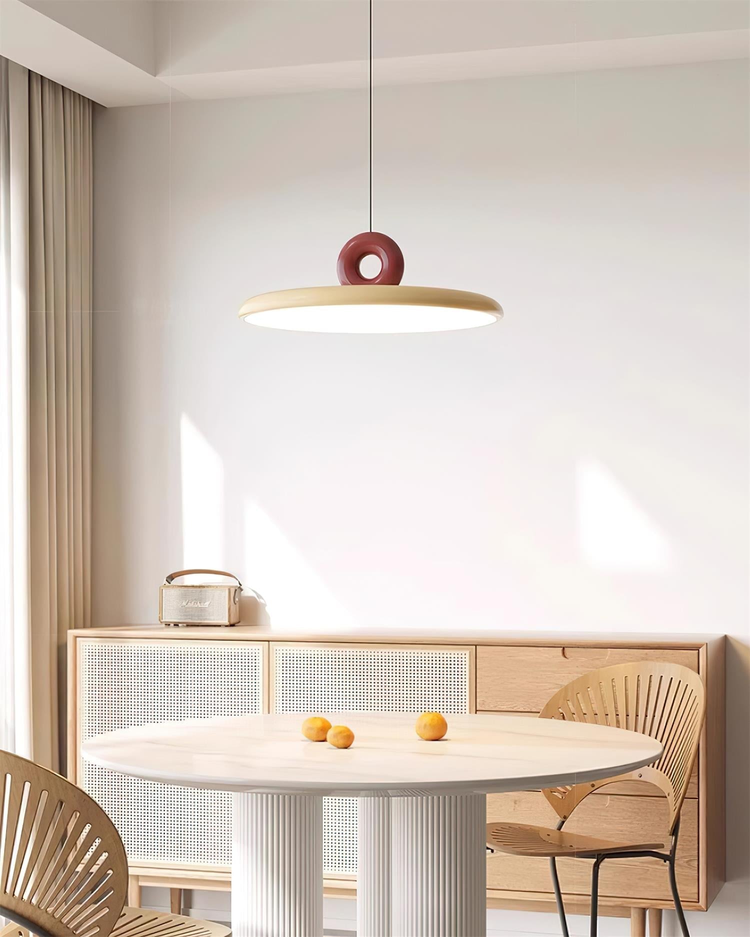 Pendant Lamp Acrylic Disc with Loop Detail Ambient Minimalist - Letslighting