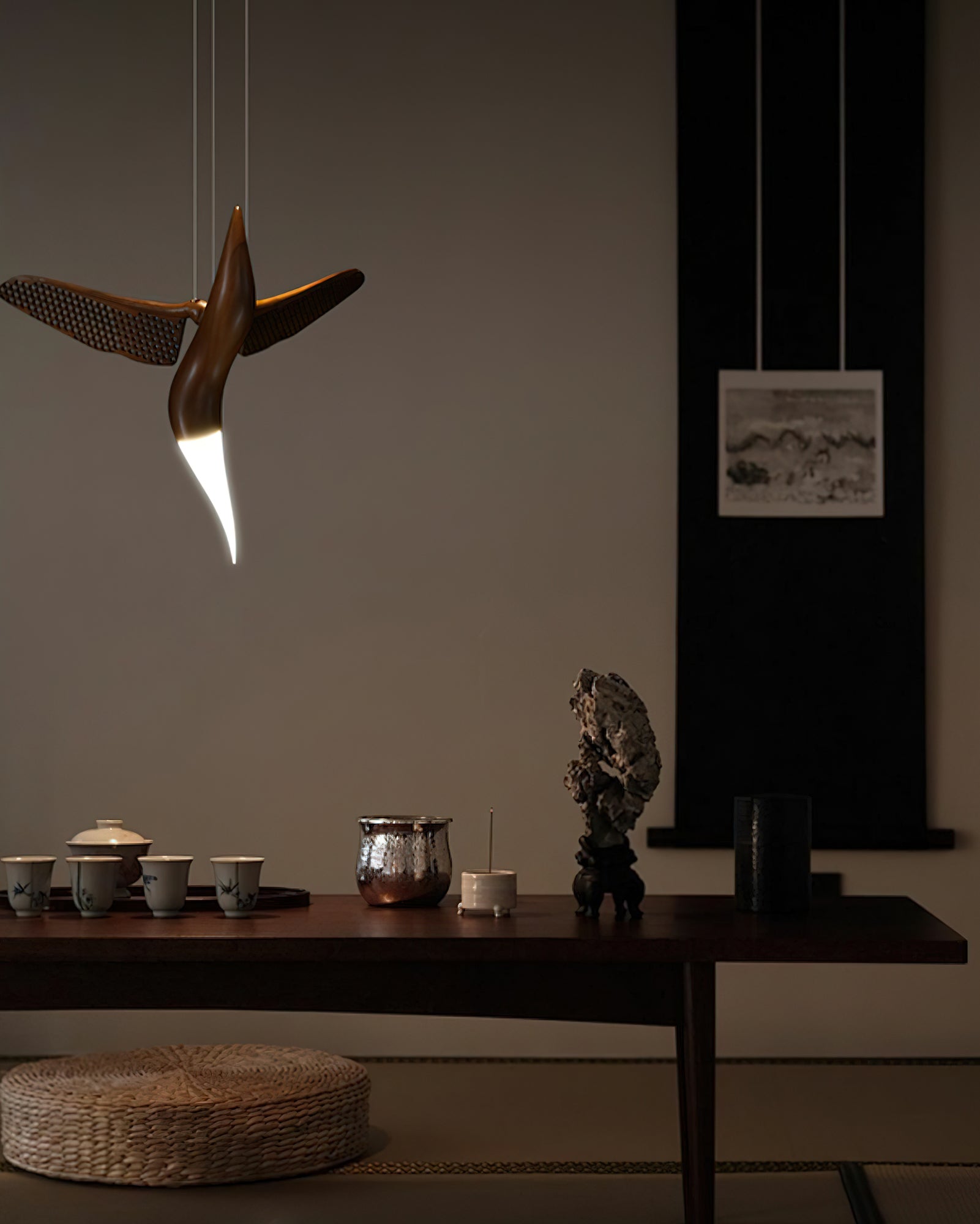 Elsilor Vogelinspirierte Holzpendelleuchte-Letslighting