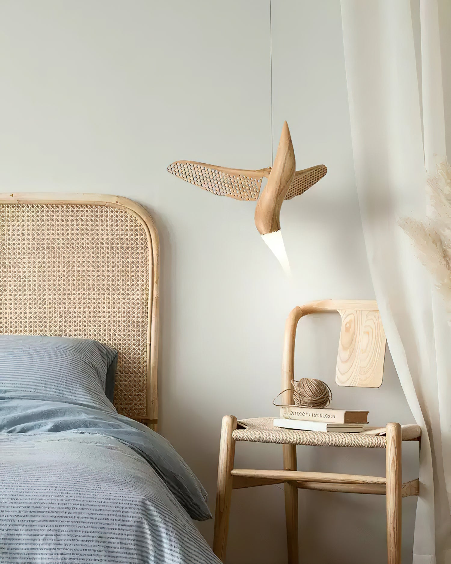 Elsilor Vogelinspirierte Holzpendelleuchte-Letslighting