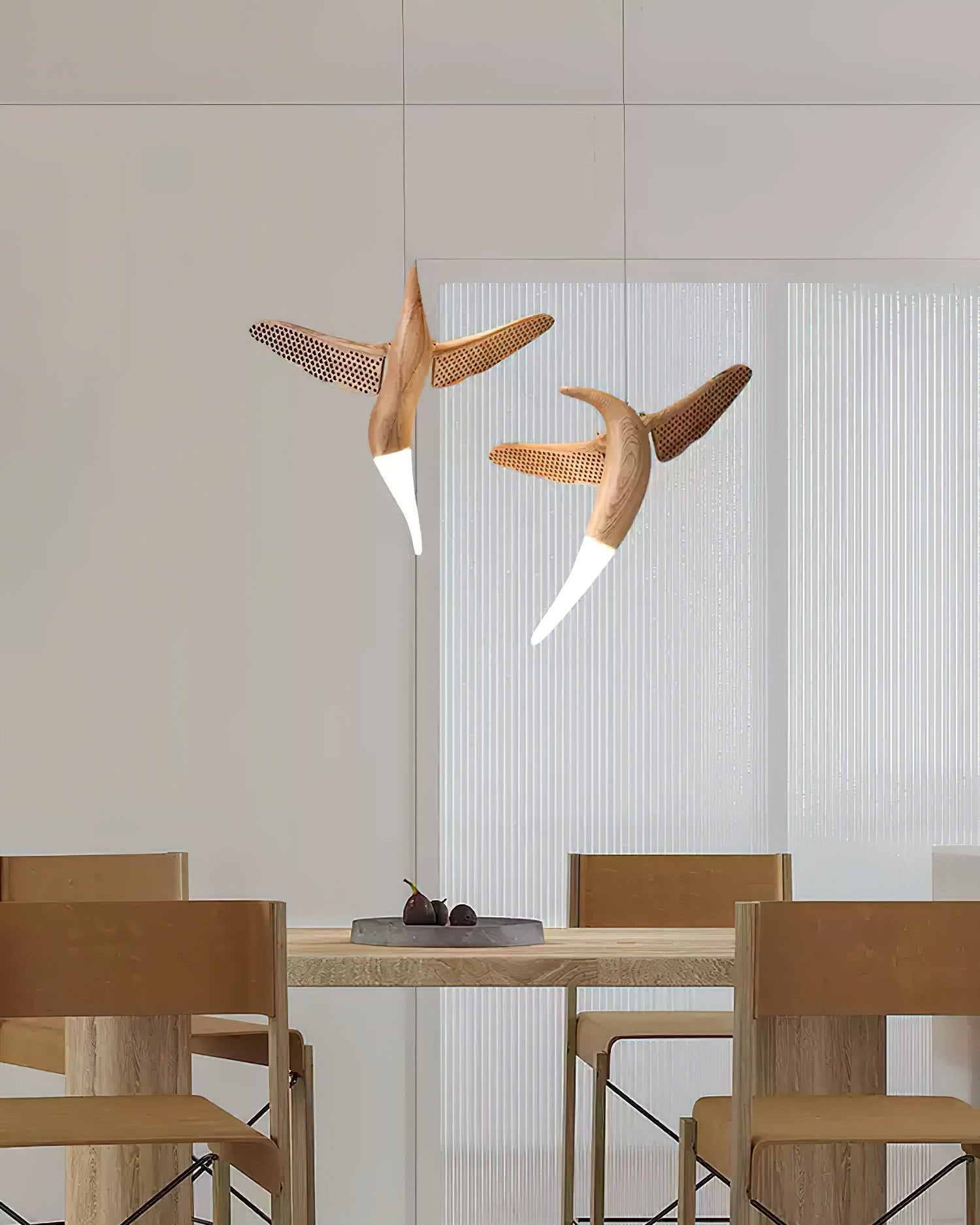 Elsilor Vogelinspirierte Holzpendelleuchte-Letslighting