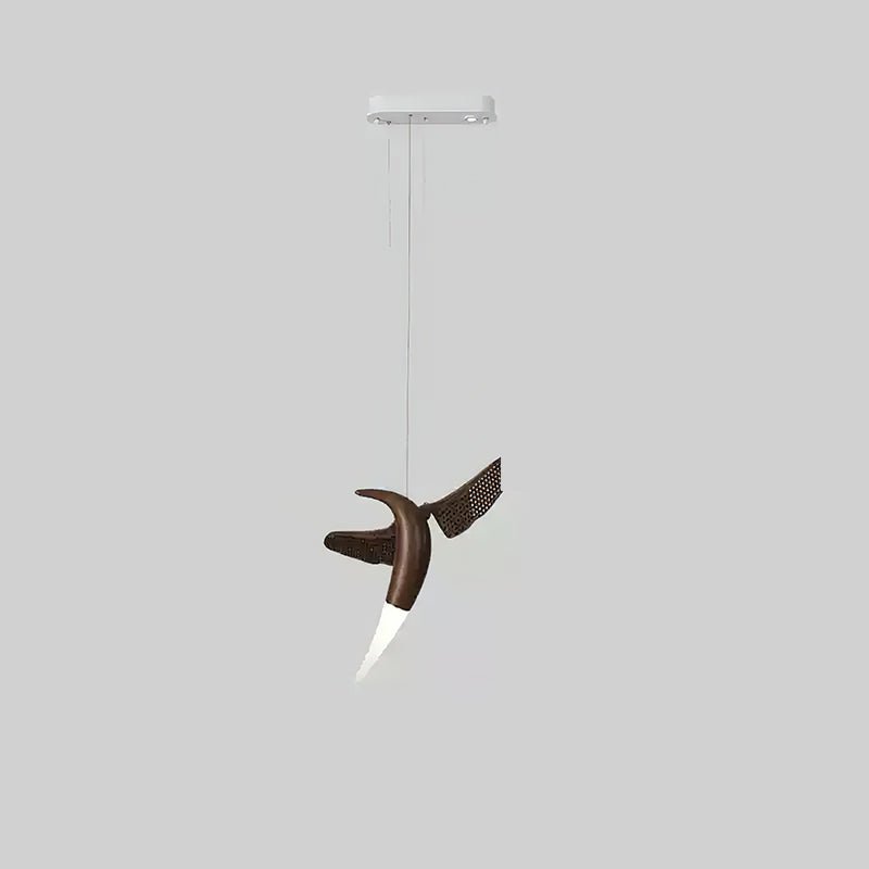Elsilor Vogelinspirierte Holzpendelleuchte-Letslighting