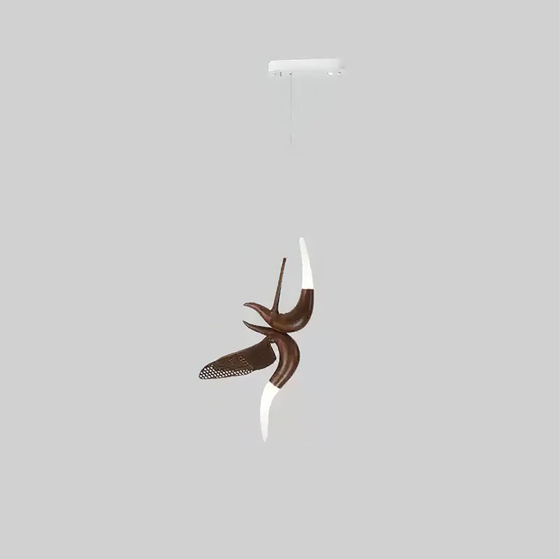 Elsilor Vogelinspirierte Holzpendelleuchte-Letslighting