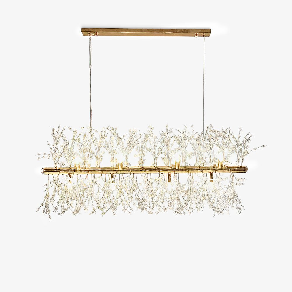 Lustra Kronleuchter Messing Lineare Kristallzweige-Letslighting