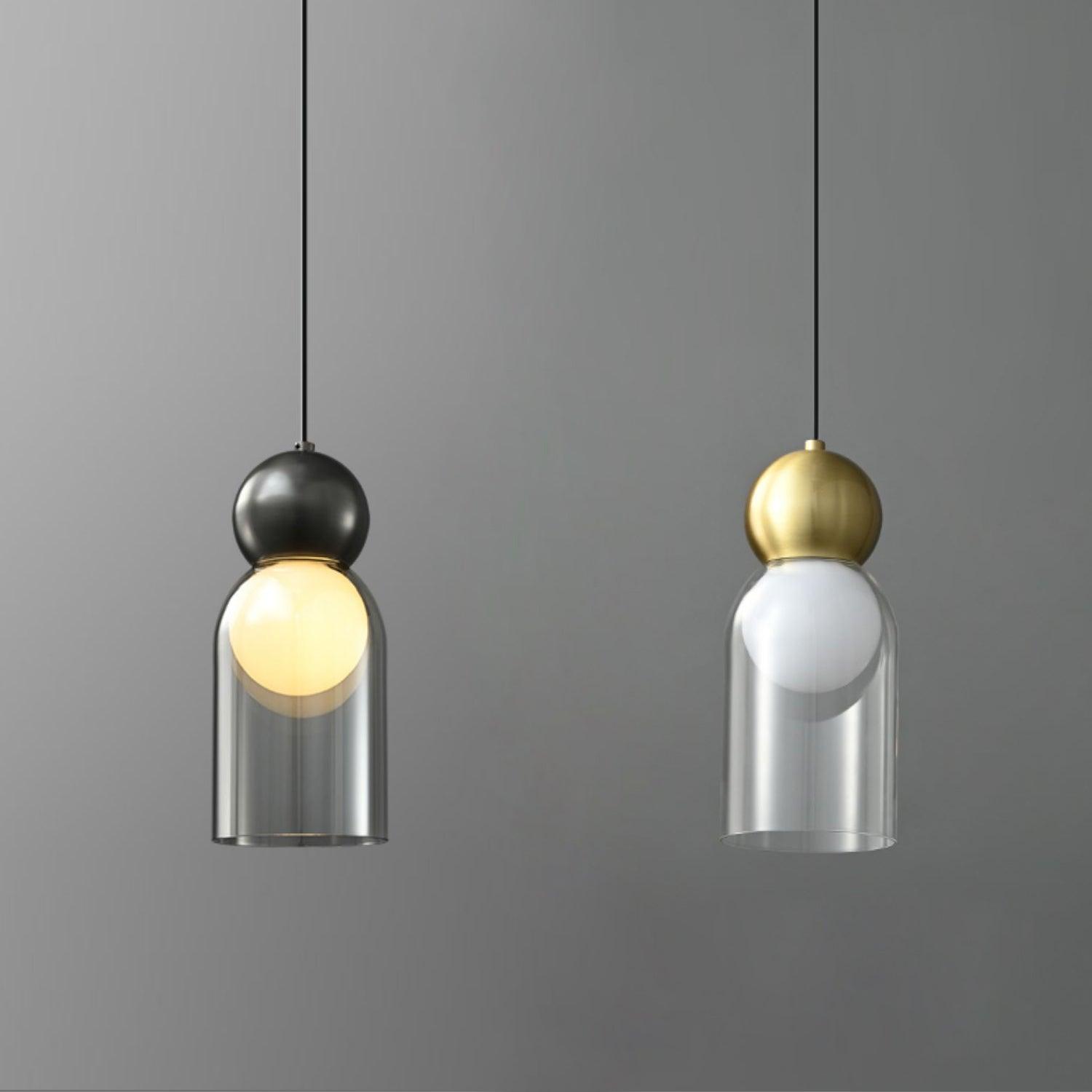Solara Pendelleuchte Messing Glas Nordic Geometrisch-Letslighting