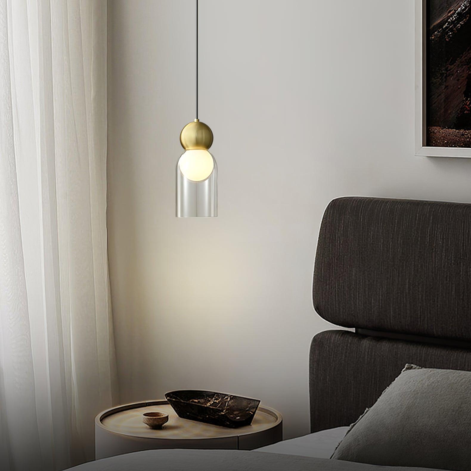 Solara Pendelleuchte Messing Glas Nordic Geometrisch-Letslighting
