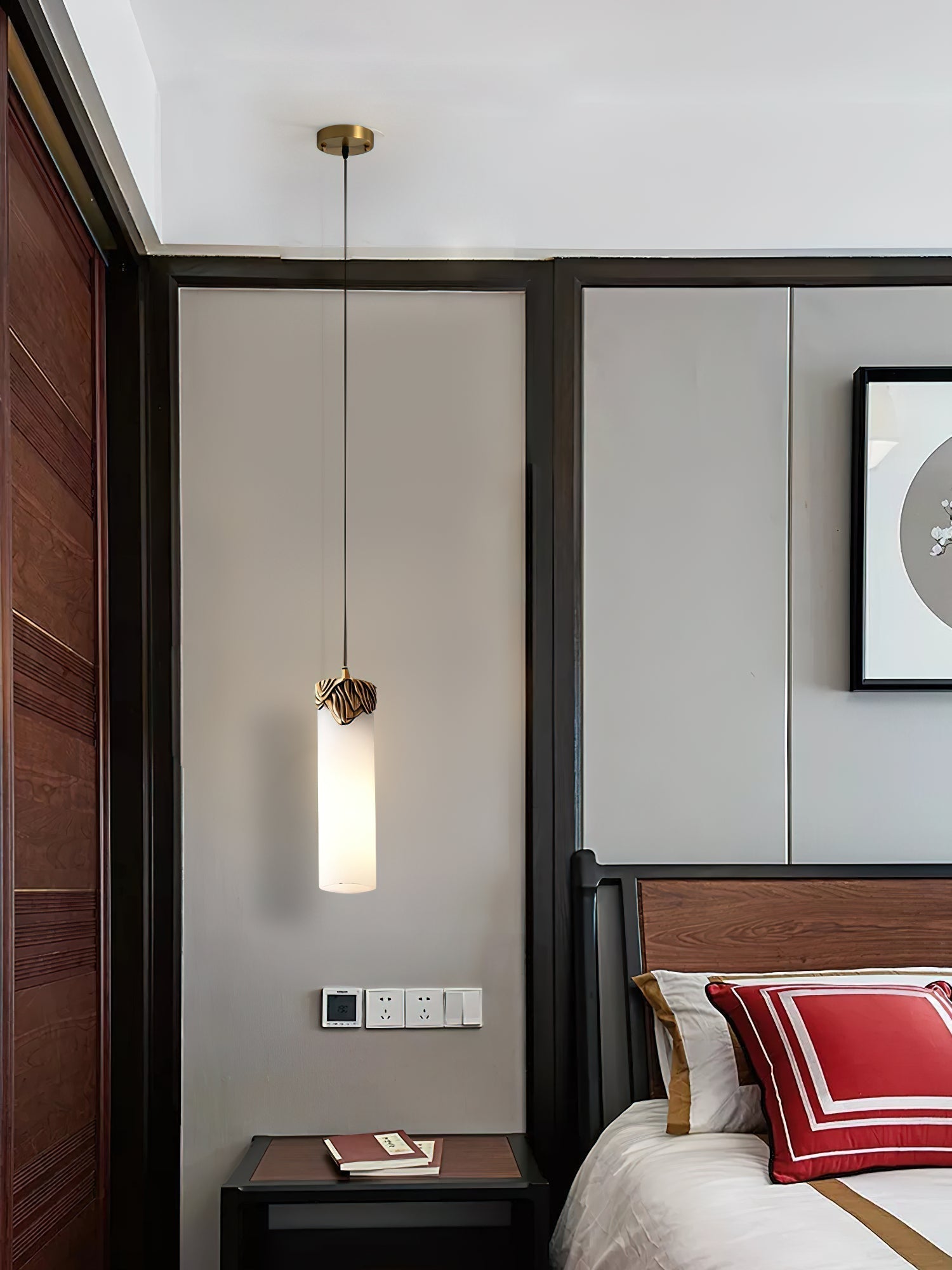 Quiver Modern Minimalist Brass Alabaster Pendant Light - Letslighting