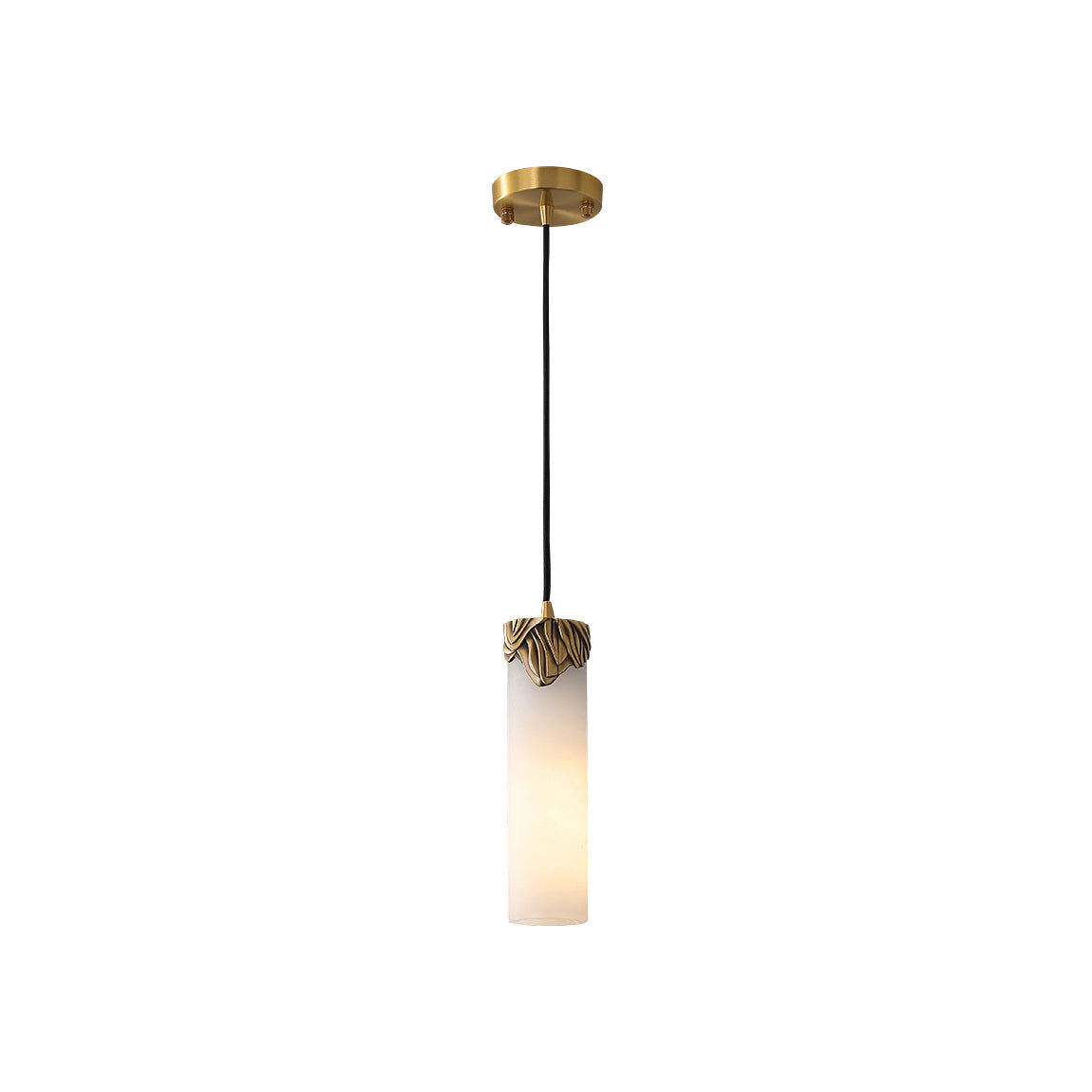 Quiver Modern Minimalist Brass Alabaster Pendant Light - Letslighting