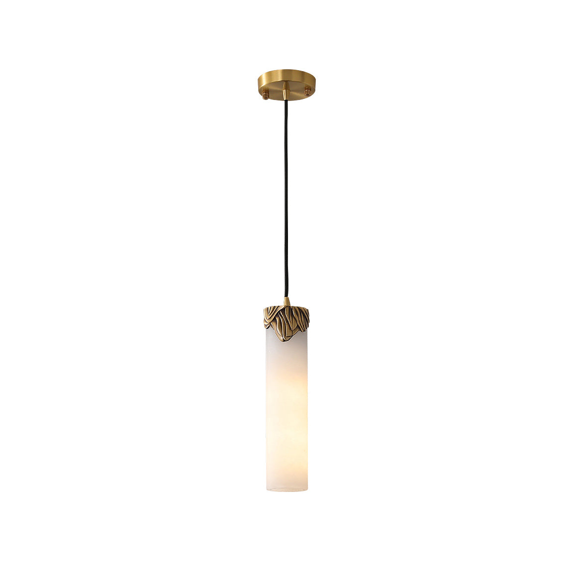 Quiver Modern Minimalist Brass Alabaster Pendant Light - Letslighting