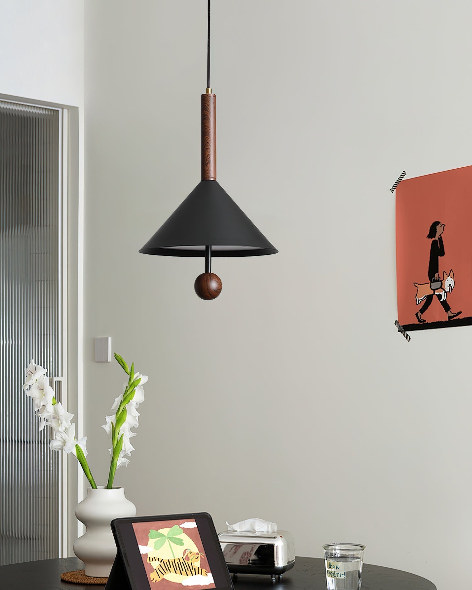 Veyra Kegel Pendelleuchte Modern Holz-Letslighting