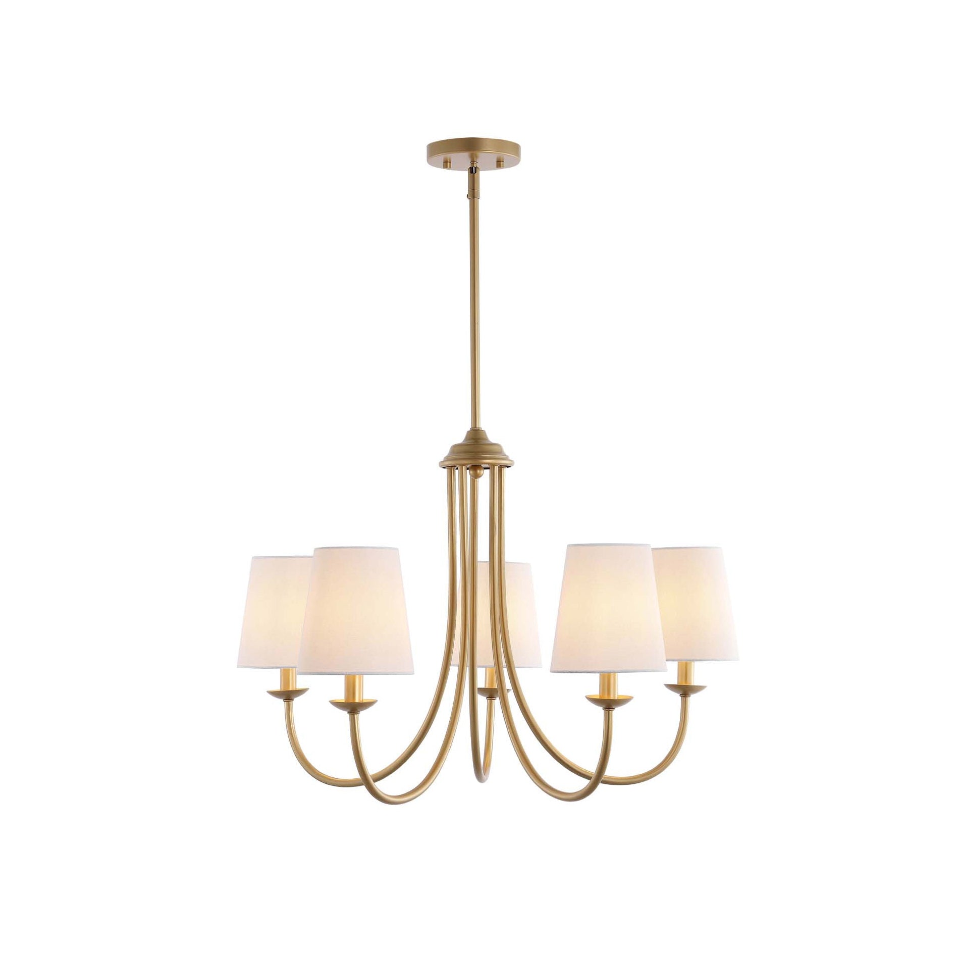 Trill Vintage Industrial Brass Metal Fabric Chandelier - Letslighting
