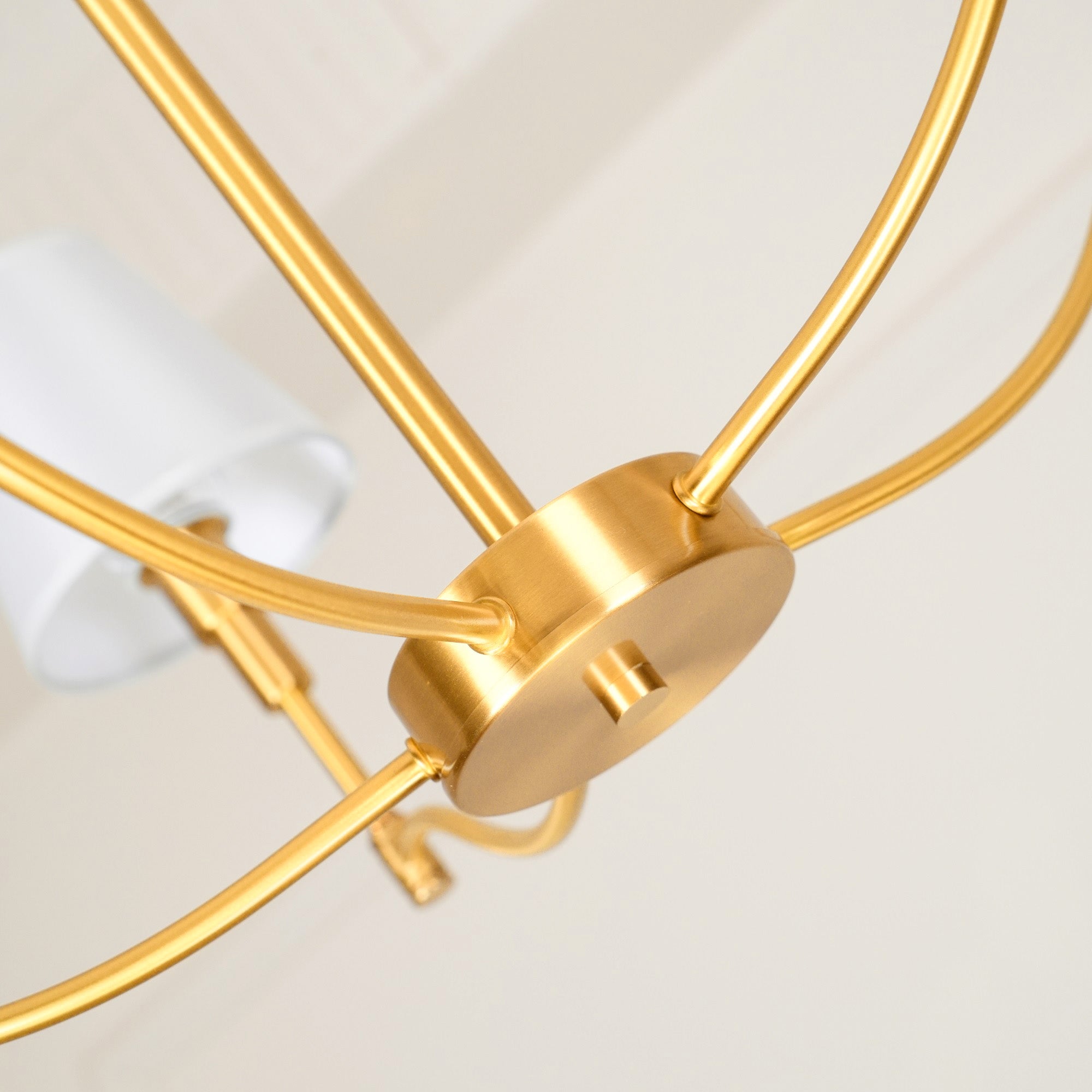 Unfold Vintage Traditionell Messing Stoff Kronleuchter-Letslighting