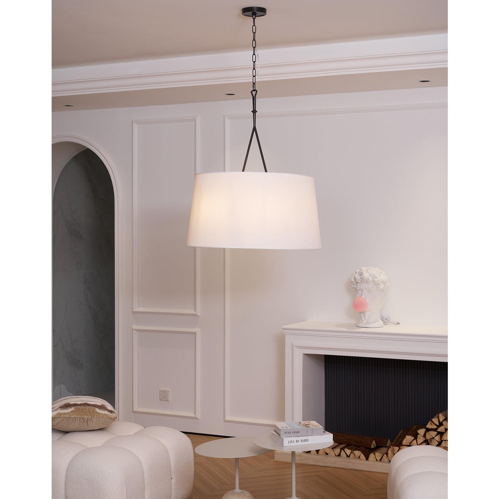 Wink Messing Stoff Pendelleuchte-Letslighting