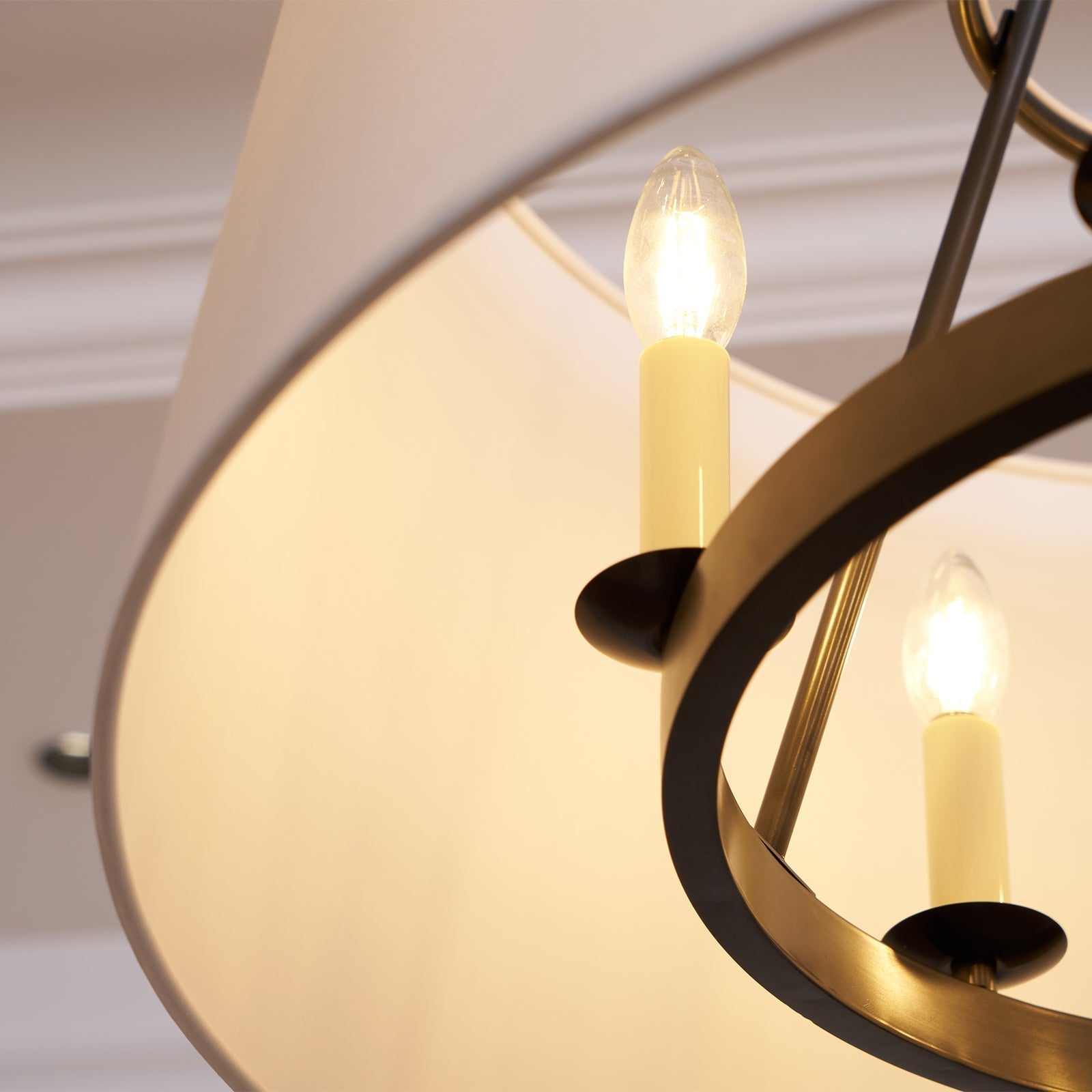 Wink Messing Stoff Pendelleuchte-Letslighting