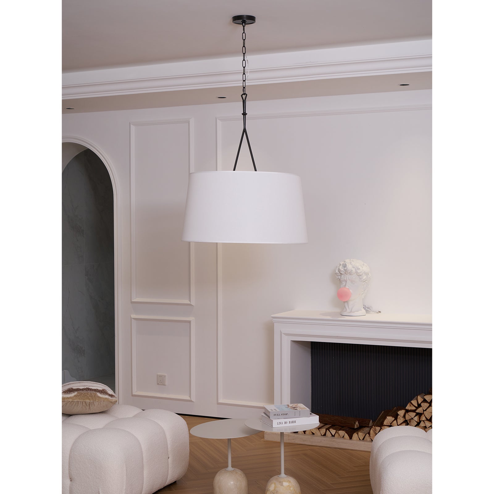 Wink Messing Stoff Pendelleuchte-Letslighting