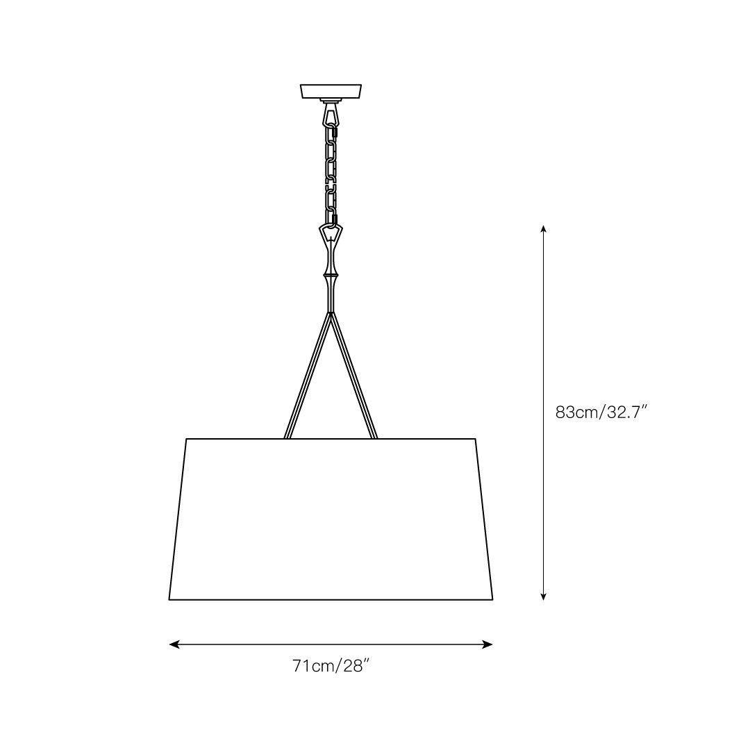 Wink Messing Stoff Pendelleuchte-Letslighting