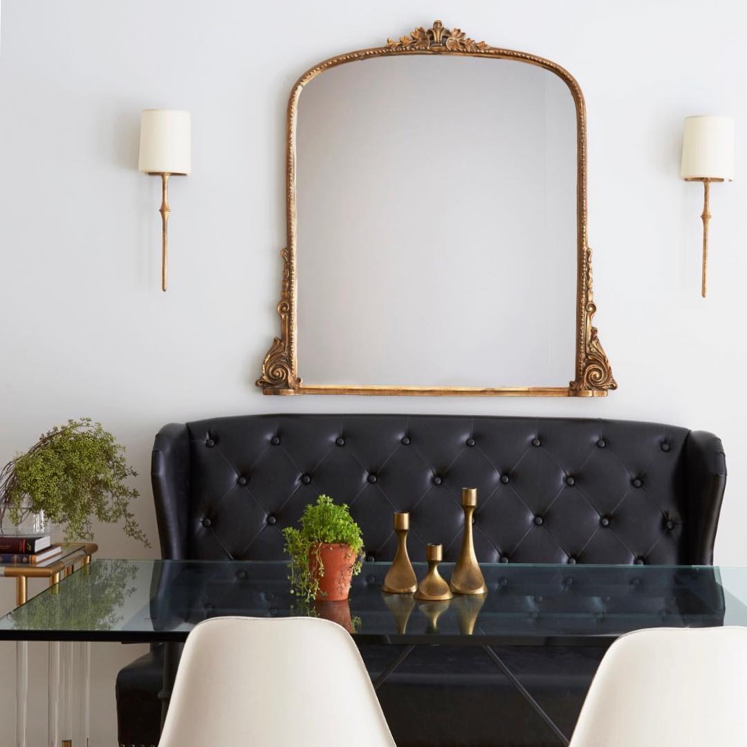 Yield Vintage Wandleuchte aus Messing mit Stoffbezug-Letslighting