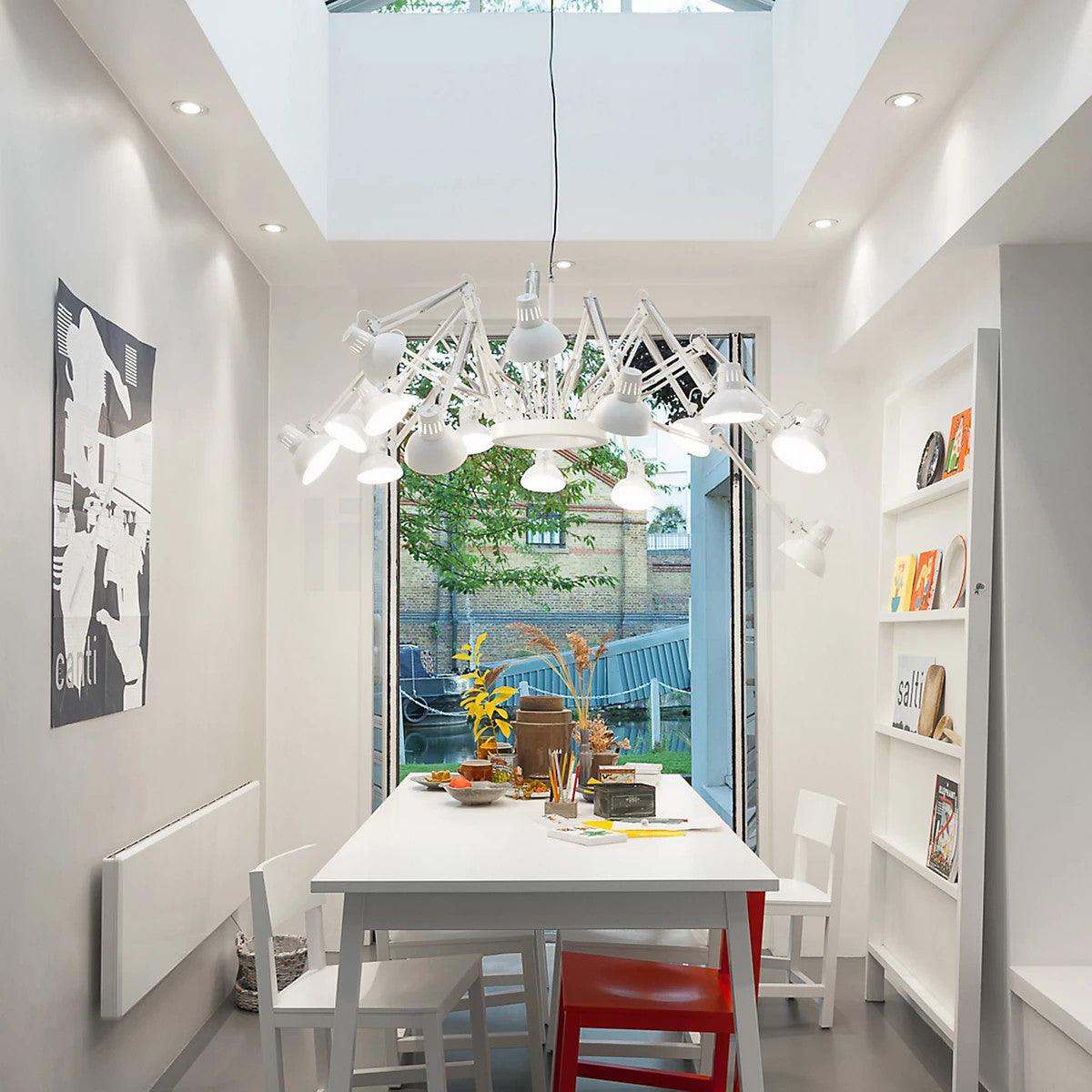 Lustra Kronleuchter Schwarz Verstellbar Multi Arm-Letslighting
