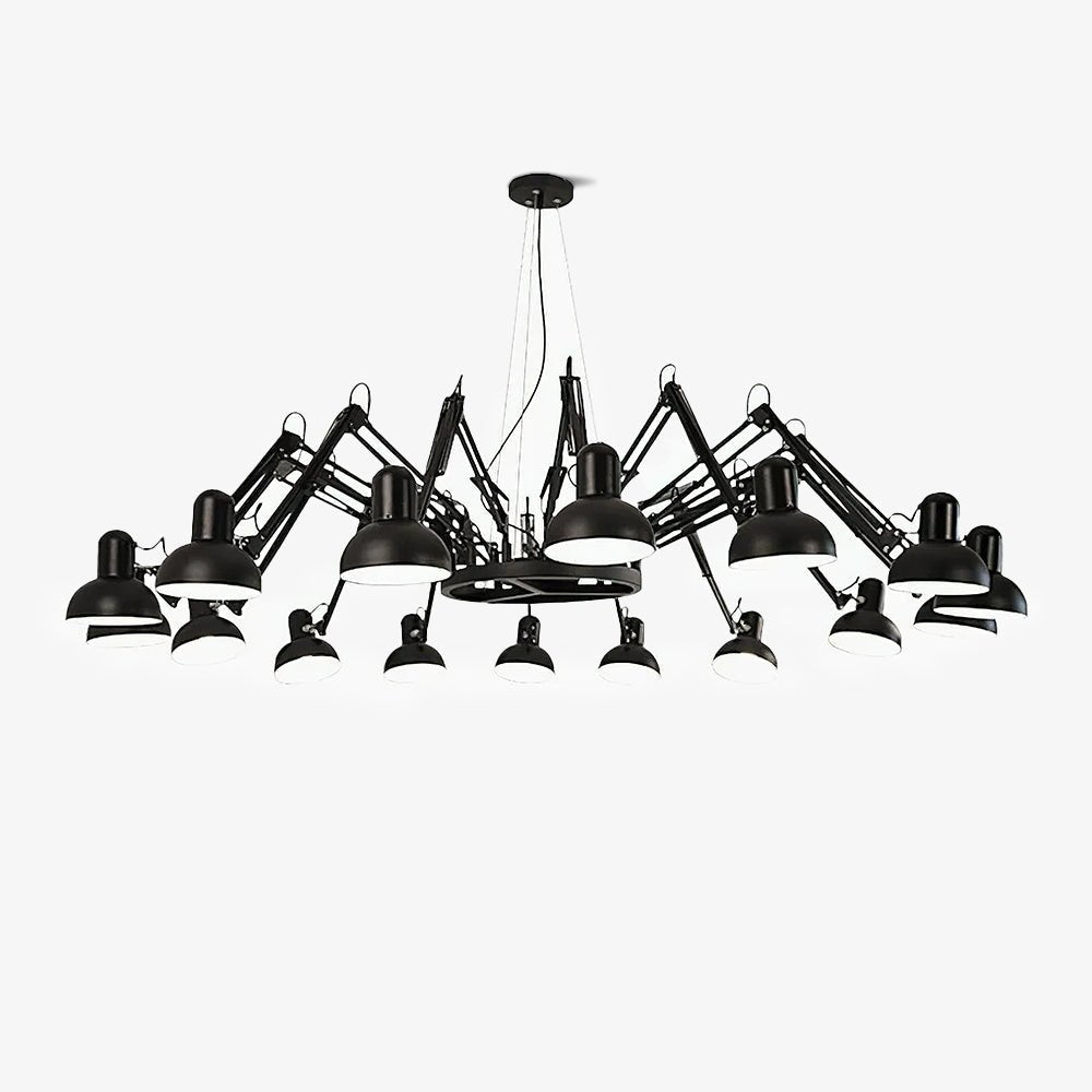 Lustra Kronleuchter Schwarz Verstellbar Multi Arm-Letslighting