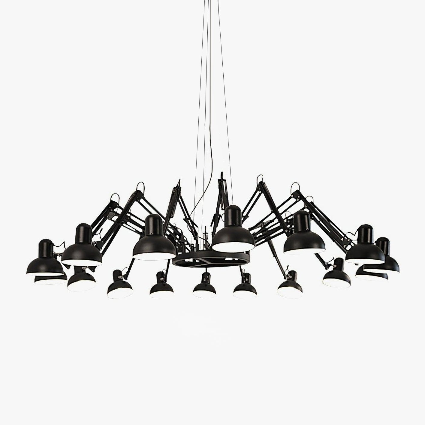 Lustra Kronleuchter Schwarz Verstellbar Multi Arm-Letslighting