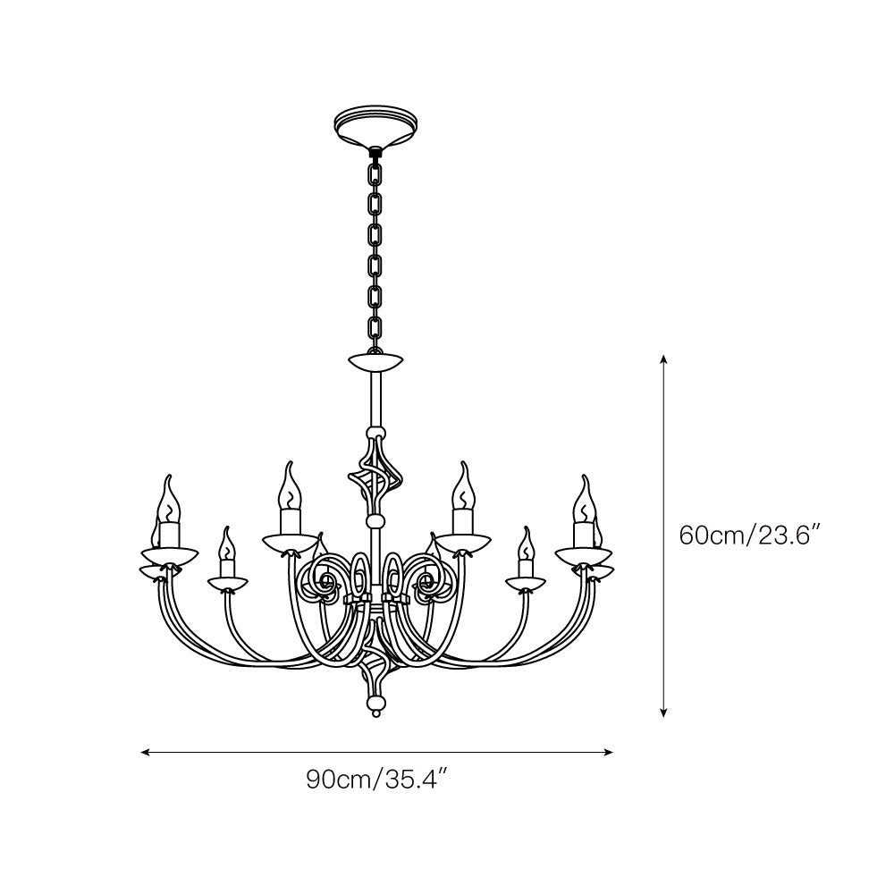 Grace Postmoderner Luxus Messing-Kronleuchter-Letslighting