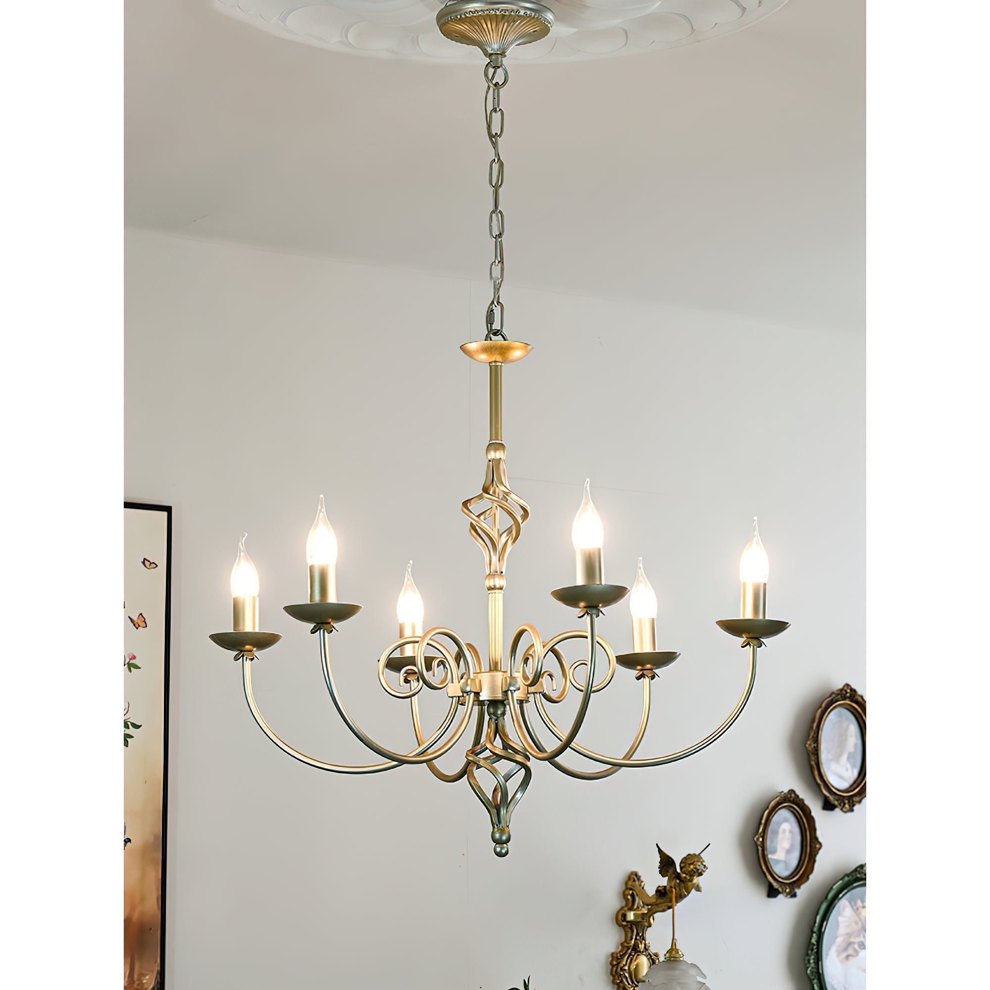 Grace Postmoderner Luxus Messing-Kronleuchter-Letslighting