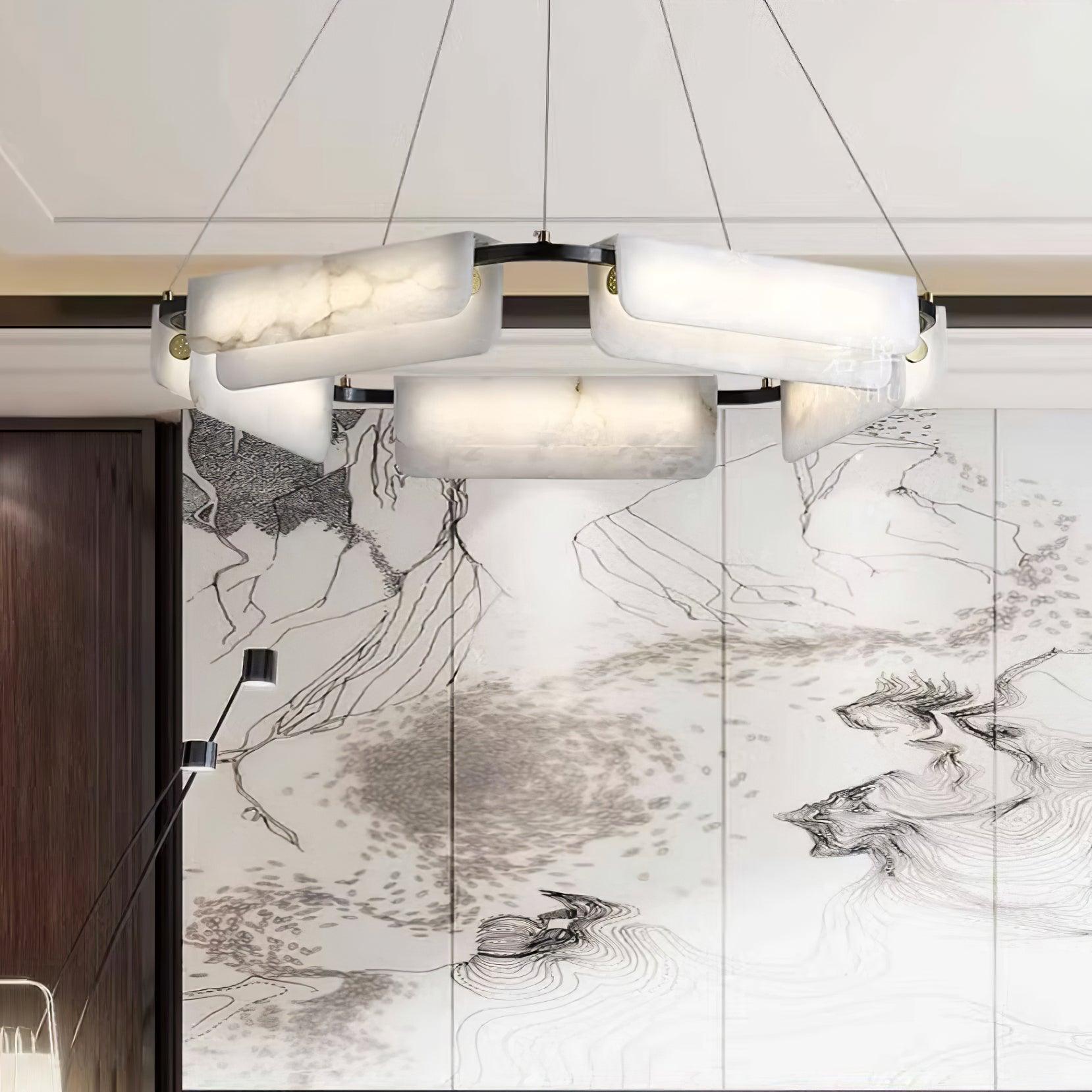 Circona Alabaster Pendant Light Chandelier - Neutralighting