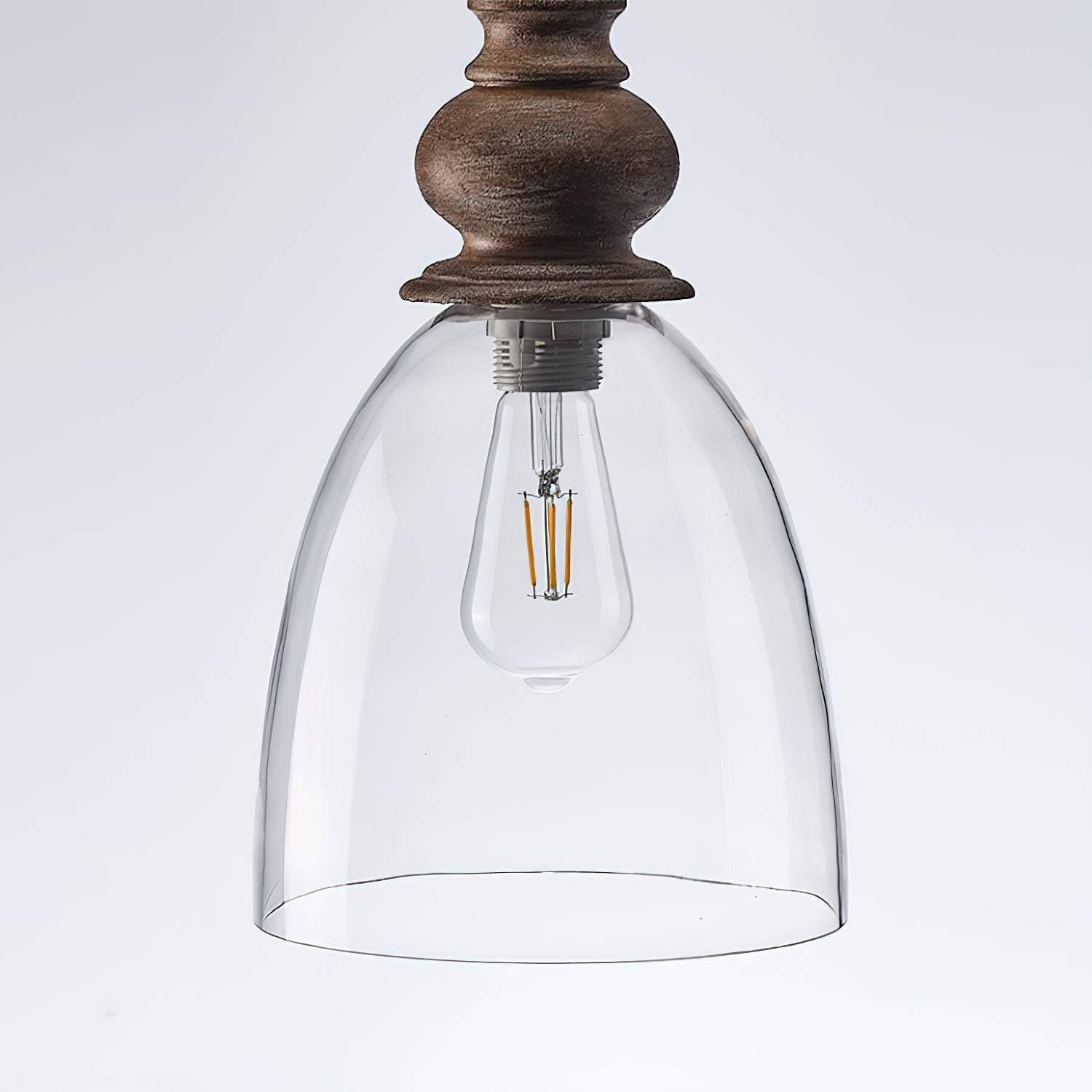 Inert Holz Glas Pendelleuchte-Letslighting