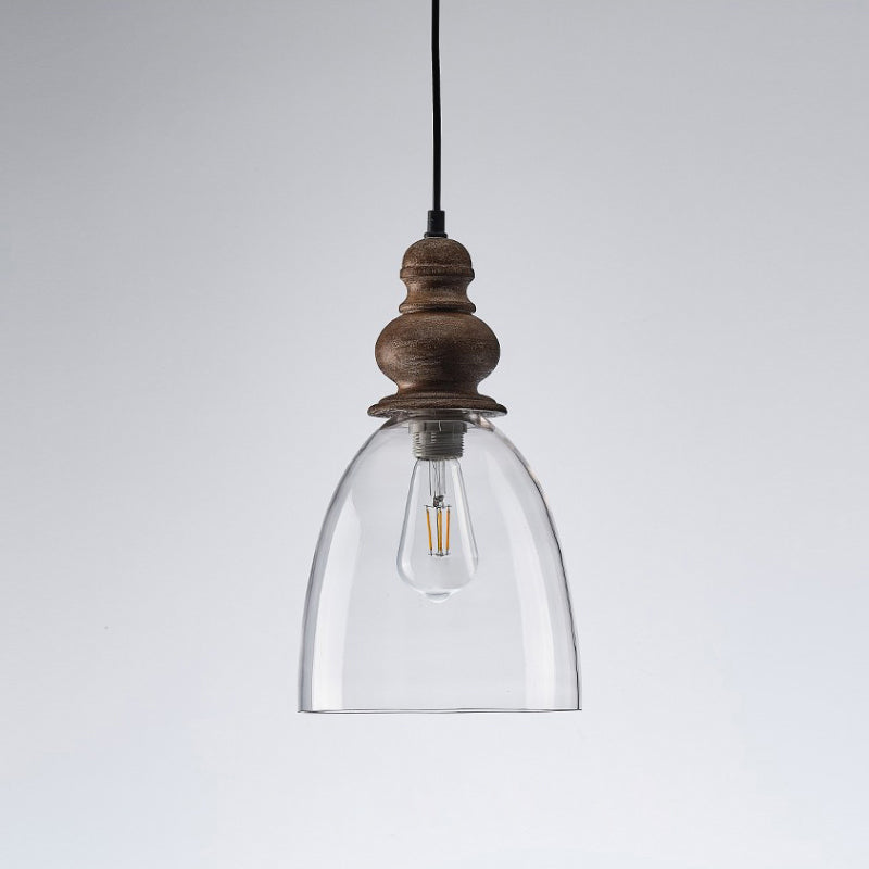 Inert Holz Glas Pendelleuchte-Letslighting
