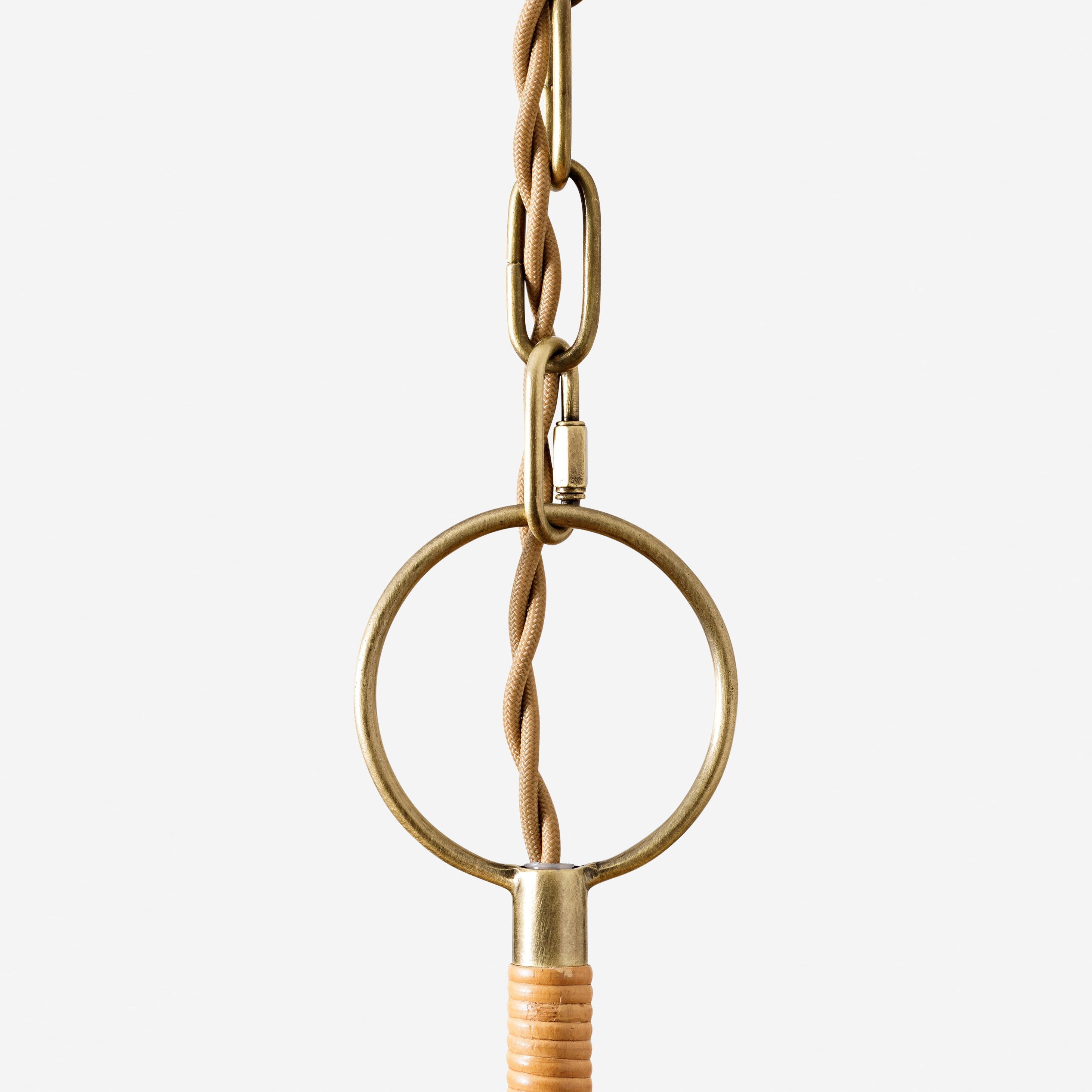 Delphine Eleganter Naturgeflecht-Rattan-Kronleuchter-Letslighting