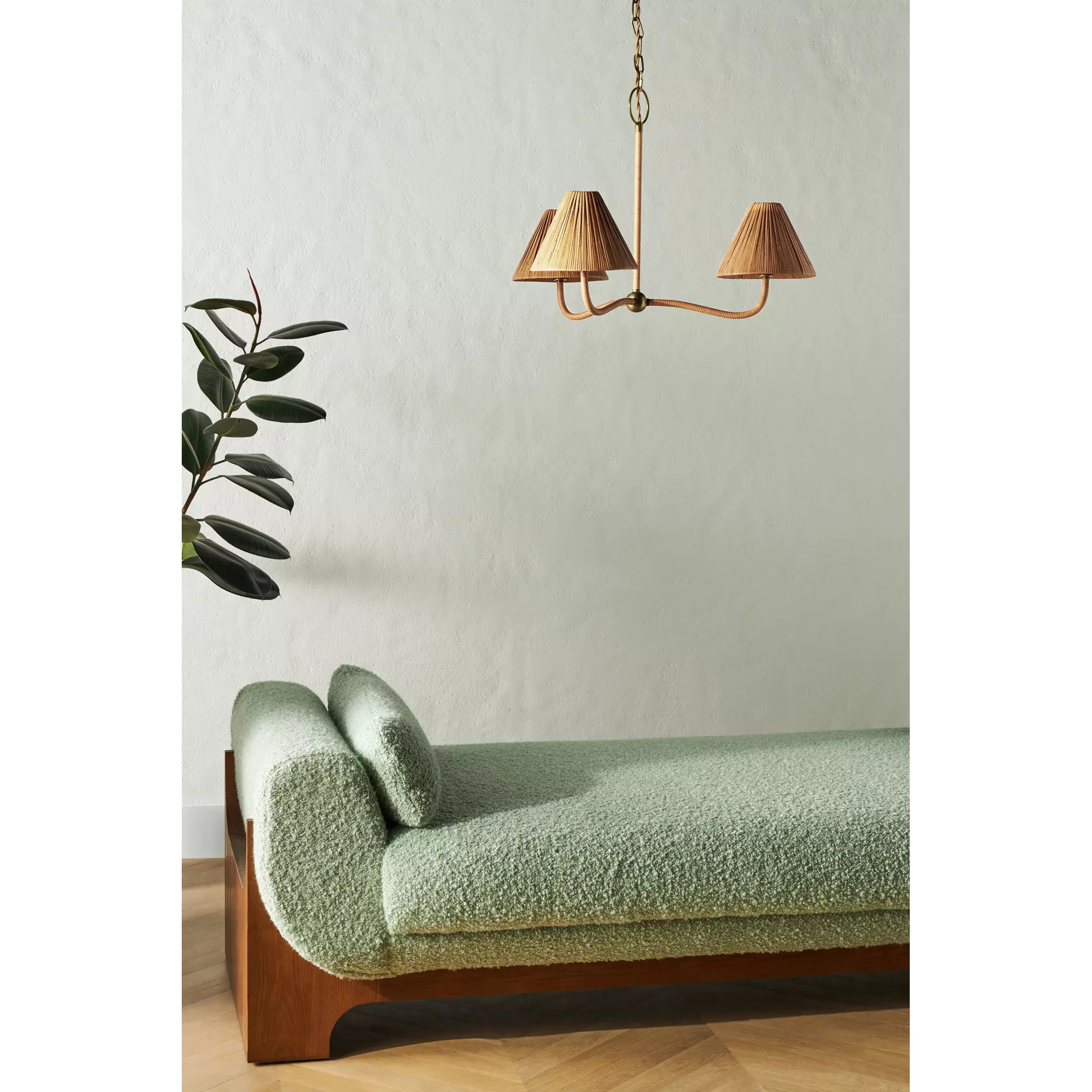 Delphine Eleganter Naturgeflecht-Rattan-Kronleuchter-Letslighting