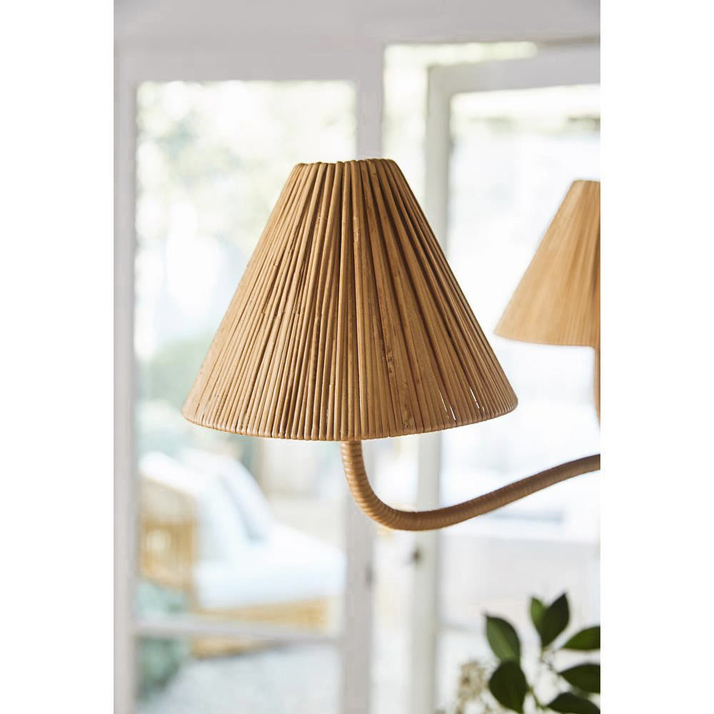Delphine Eleganter Naturgeflecht-Rattan-Kronleuchter-Letslighting