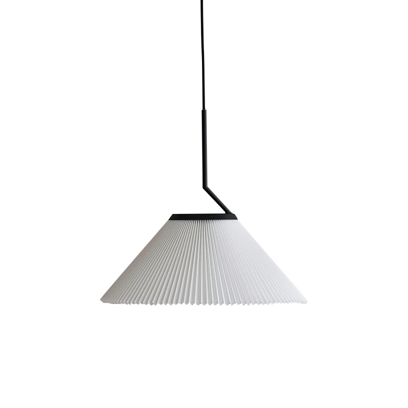 Knell Plissiert Schwarz Kunststoff Pendelleuchte-Letslighting