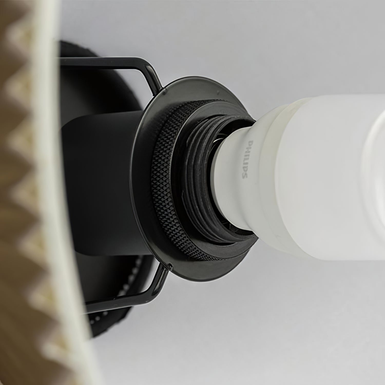 Knell Plissiert Schwarz Kunststoff Pendelleuchte-Letslighting