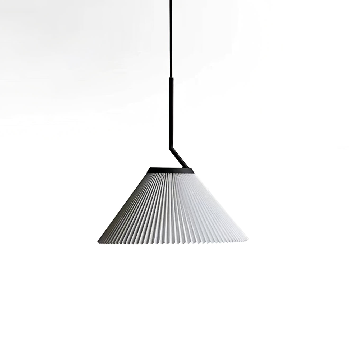 Knell Plissiert Schwarz Kunststoff Pendelleuchte-Letslighting
