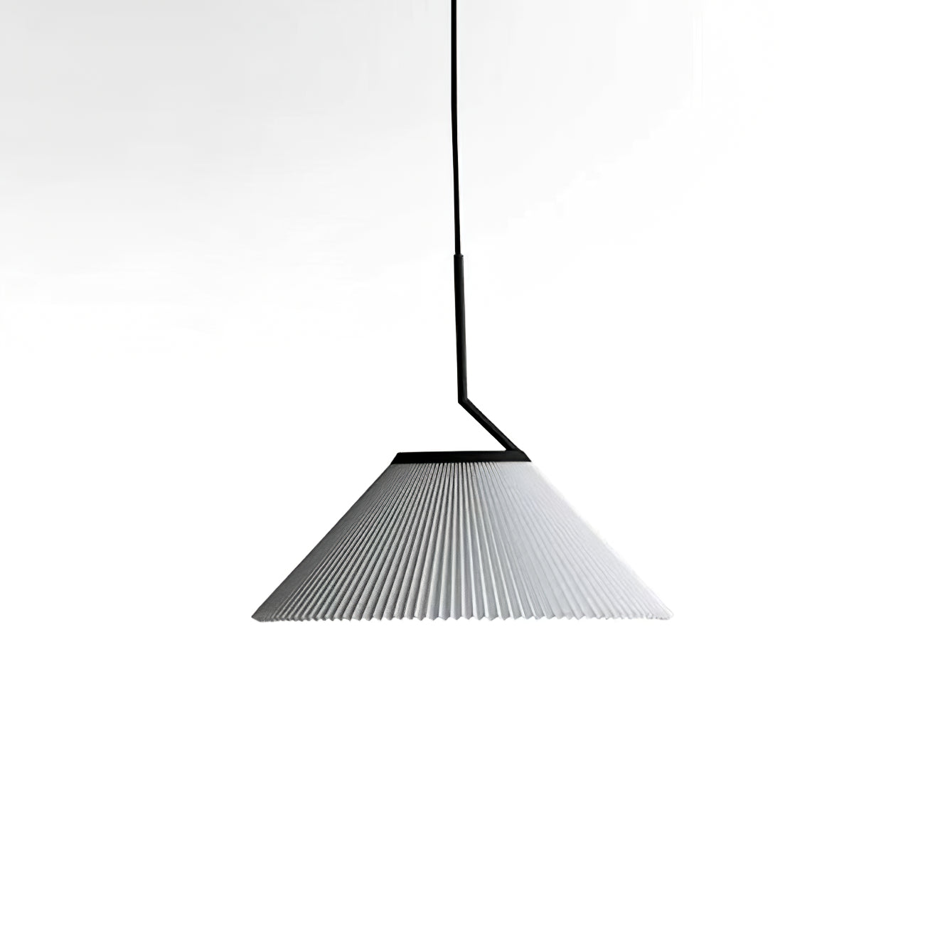 Knell Plissiert Schwarz Kunststoff Pendelleuchte-Letslighting