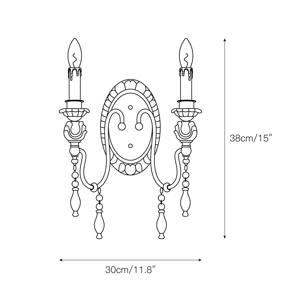 Quell Industrielle Vintage Wandleuchte aus Antikem Holz-Letslighting