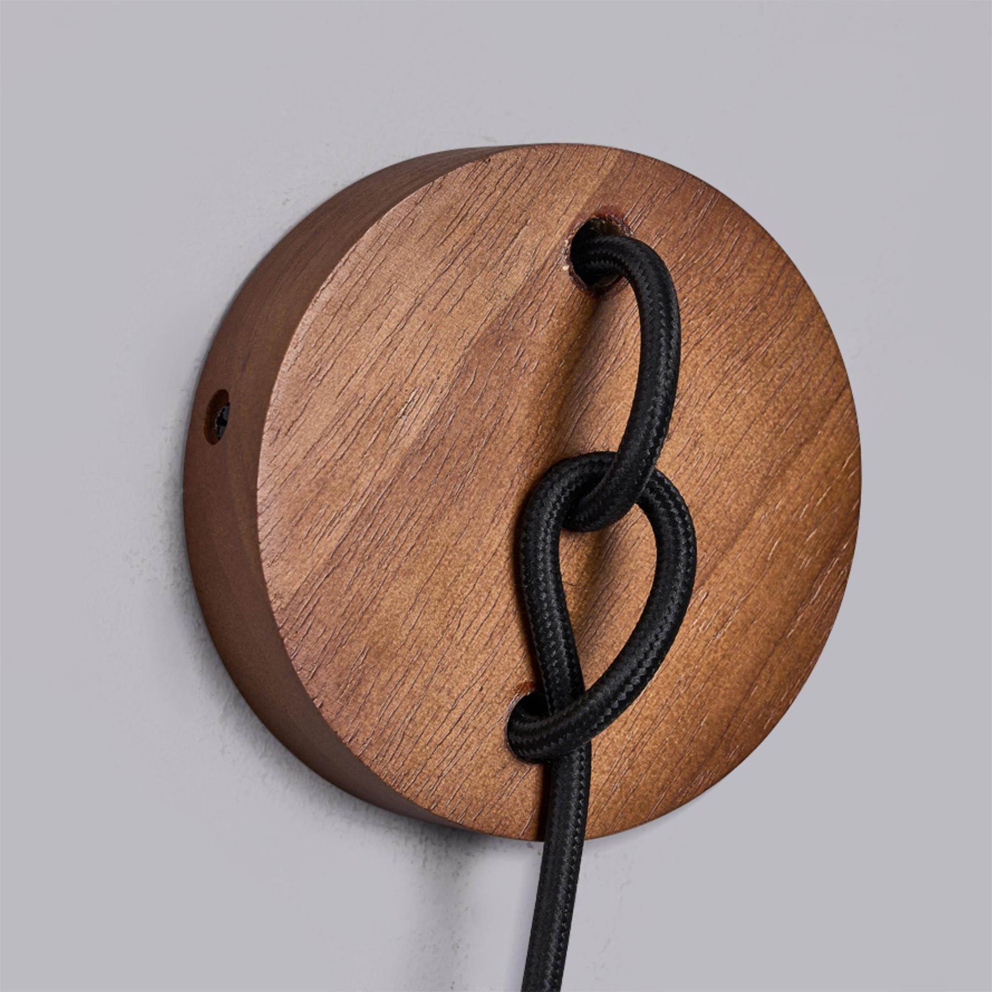 Radiant Modern Minimalist Wood Travertine Wall Lamp - Letslighting