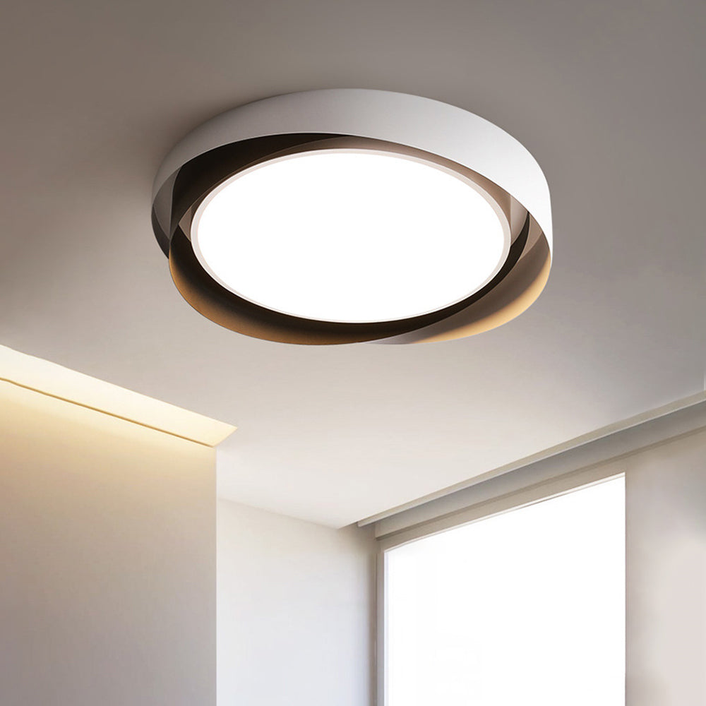Arisha LED Deckenleuchte Modern Wohnzimmer, Gold Schwarz, Metall Acryl