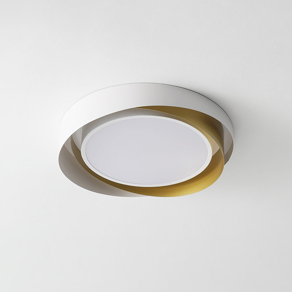 Arisha LED Deckenleuchte Modern Wohnzimmer, Gold Schwarz, Metall Acryl