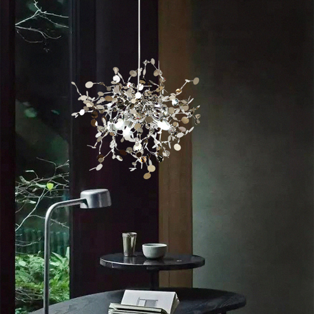 Olivia Morden LED Kronleuchter Gold/Silber Sputnik Ess/Wohnzimmer Metall