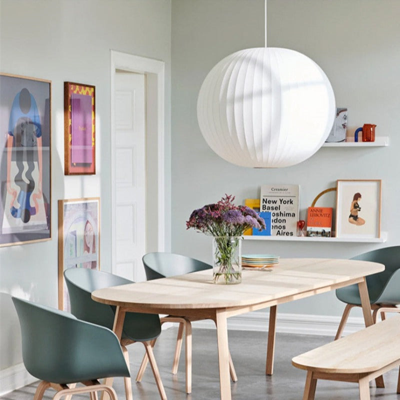 Ritta Modern LED Pendelleuchte Weiß Wohnzimmer/Esstisch Metall&Stoff-Letslighting