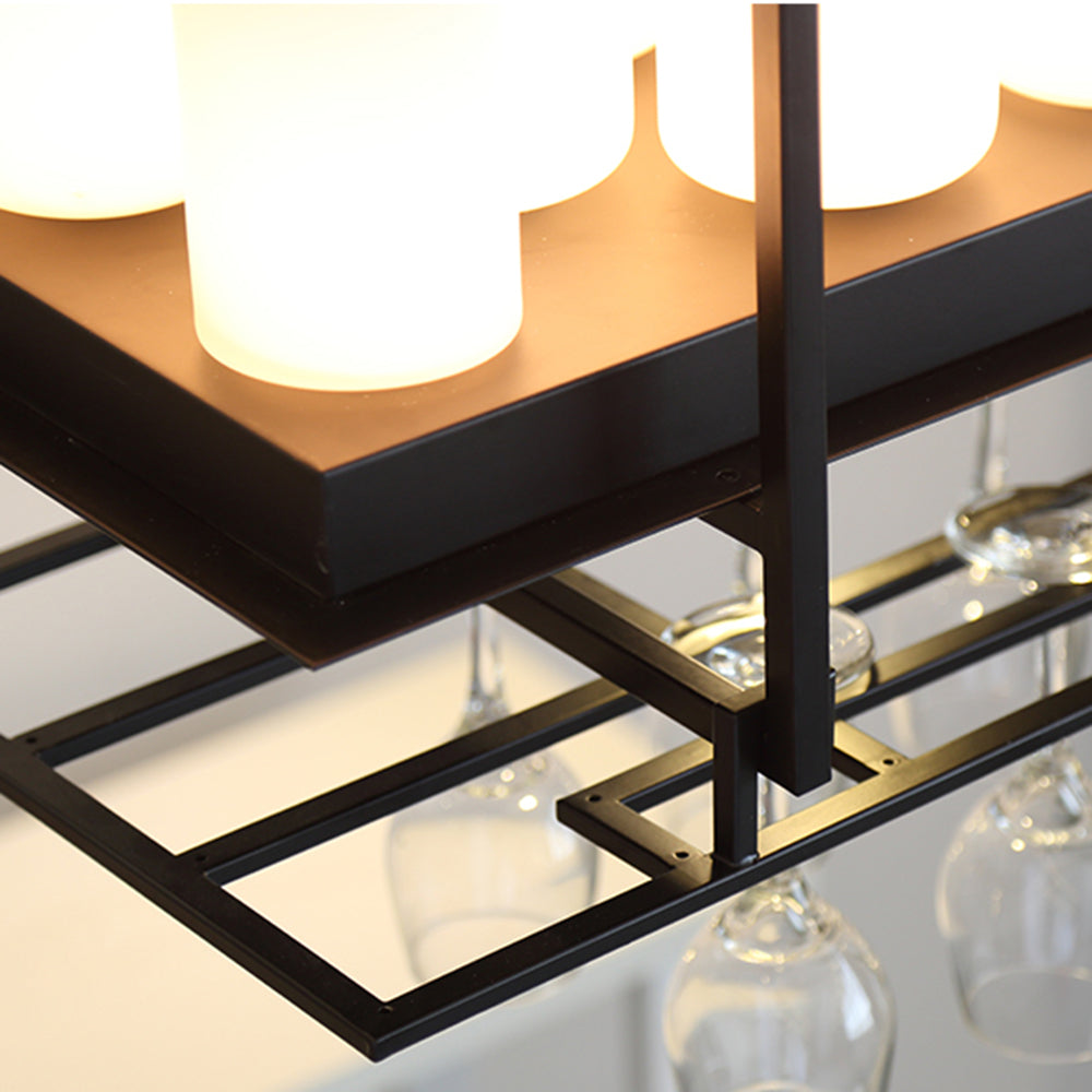 Silva Design LED Pendelleuchte Wohnzimmer/Esszimmer Weiß/Schwarz Glas