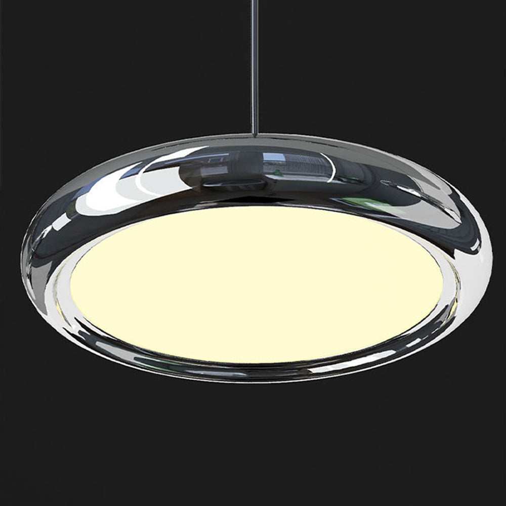 Arisha Modern LED Pendelleuchte Ring Esstisch, 3 Farbe, Metall Acryl
