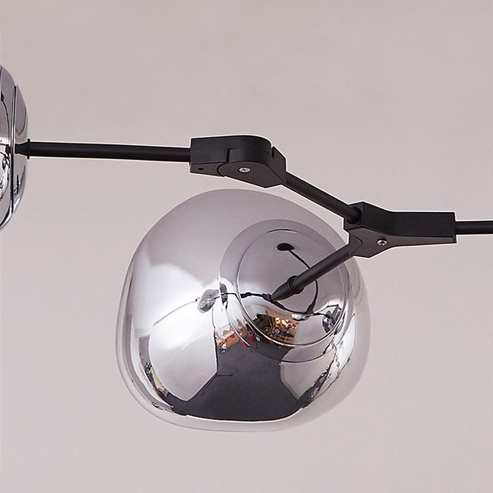 Mirza Modern Kugel LED Pendelleuchte Rosegold/Gold/Chrom Wohn/Schlafzimmer Metall&Acryl