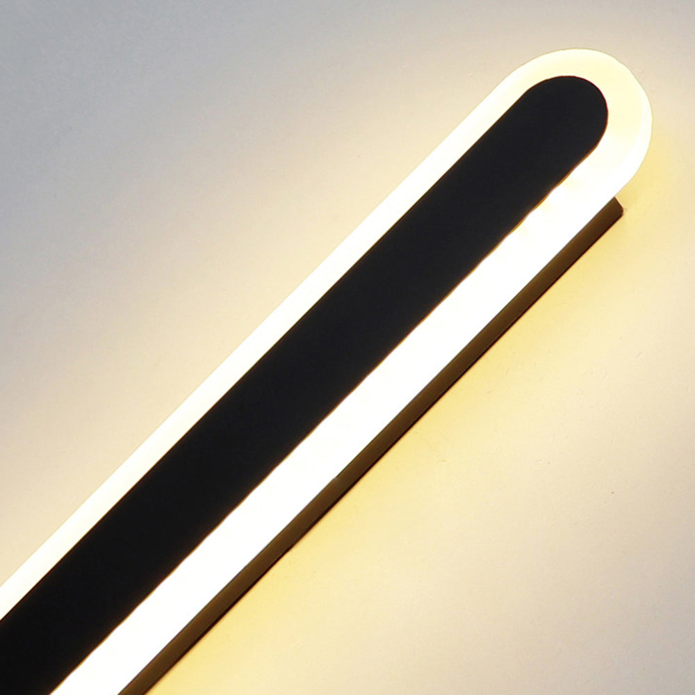Arisha Linear LED Dimmbar Außenwandleuchte Schwarz Flur Terrasse Metall