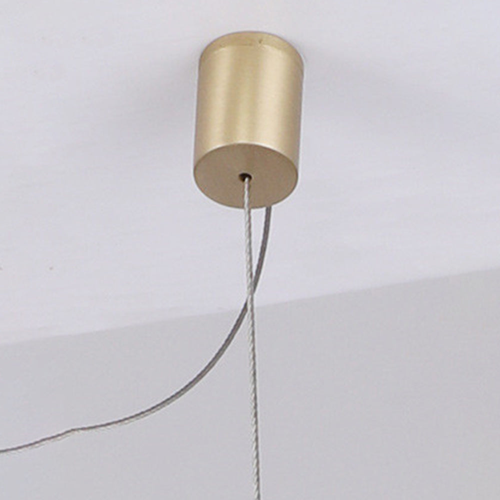 Arisha Modern Linear Geometrisch LED Pendelleuchte Gold Wohnzimmer Metall Acryl