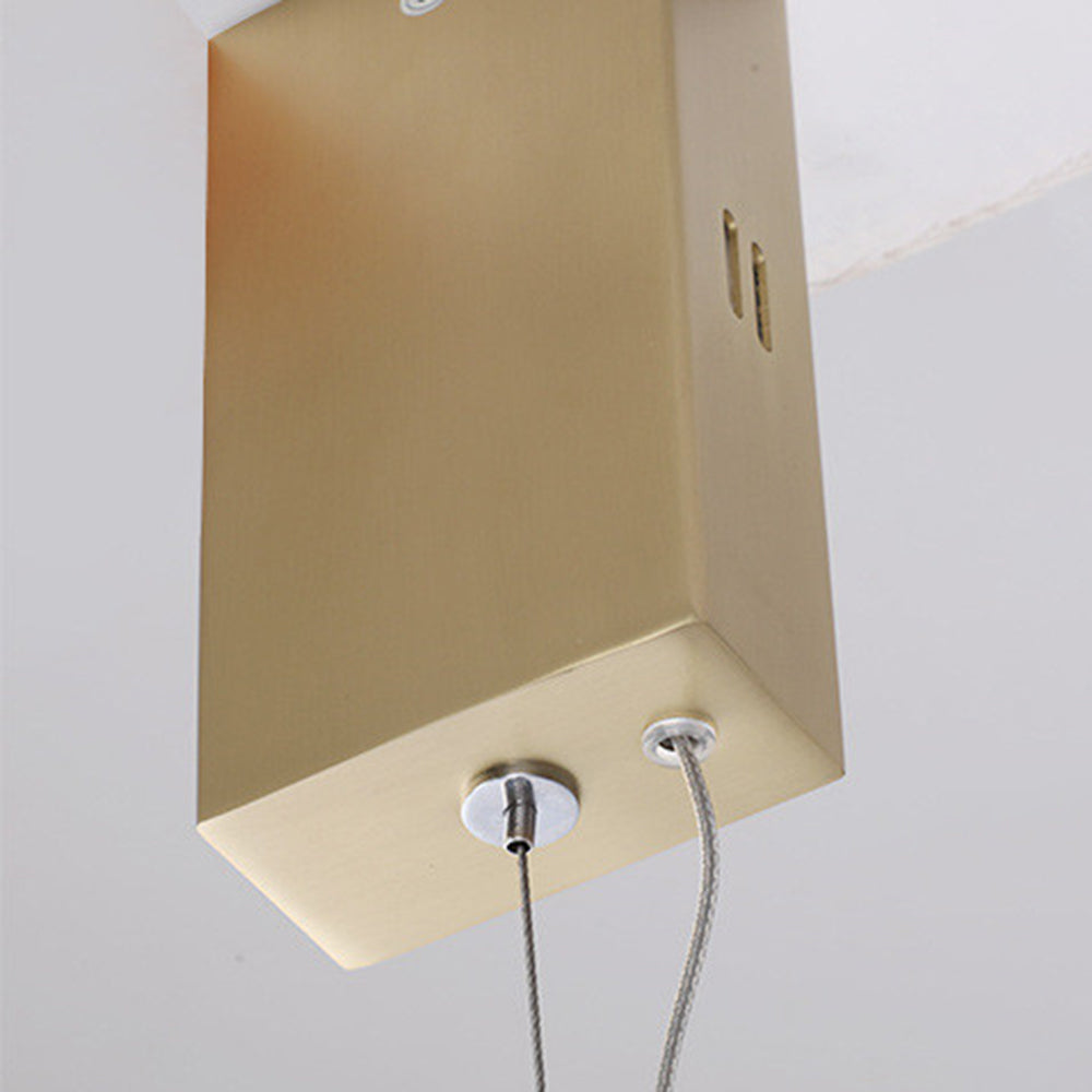 Arisha Modern Linear Geometrisch LED Pendelleuchte Gold Wohnzimmer Metall Acryl