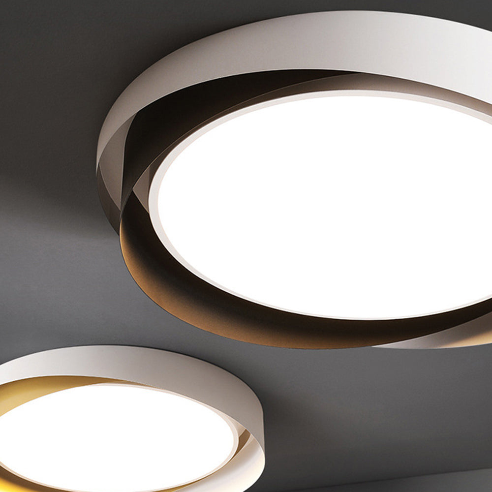 Arisha LED Deckenleuchte Modern Wohnzimmer, Gold Schwarz, Metall Acryl