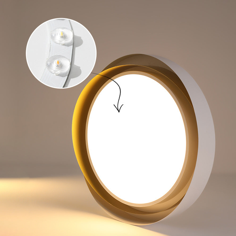 Arisha LED Deckenleuchte Modern Wohnzimmer, Gold Schwarz, Metall Acryl